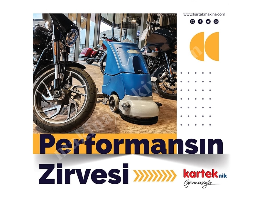 B3501 Akülü İticili Zemin Yıkama Makinesi 