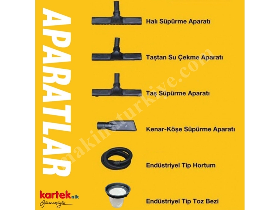 WD-602  60 Litre Sanayi Tipi Oto Yıkama Süpürgesi 