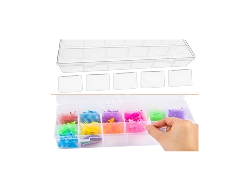 626 (50 Pieces) 15 Compartment Adjustable Organizer Plastic Box