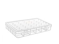 36 Ayarlanabilir (27.5X19.5X4.2) Bölmeli Kolye Yüzük Takı Kutusu Organizer Düzenleyici Plastik Kutu  - 6
