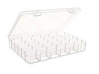 36 Ayarlanabilir (27.5X19.5X4.2) Bölmeli Kolye Yüzük Takı Kutusu Organizer Düzenleyici Plastik Kutu  - 5