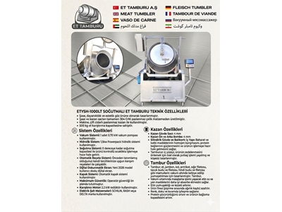 1000 Litre Marine ve Et Soslama Tamburu 