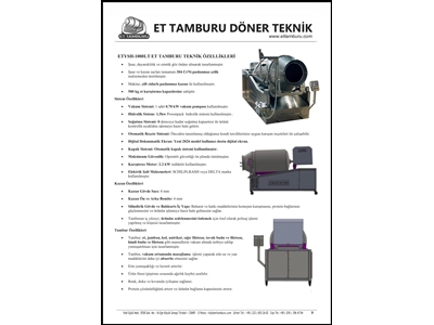 1000 Litre Marine ve Et Soslama Tamburu  - 1