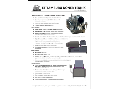 1500 Litre Marine ve Et Soslama Tamburu - 1