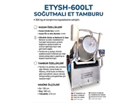 Tambour de marinade mobile à refroidissement horizontal de 600 litres