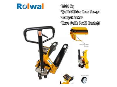 Transpalette avec imprimante Rolwal 2000 Kg - 0