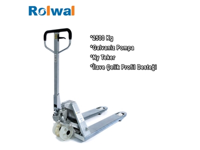 Rolwal 2500 Kg Galvaniz Gövdeli Transpalet FP-TR-25-G - 0