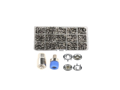 10.5 Mm 200 Set Metal Çıt Çıt Ve El Presi Takma Çakım Komple Seti - 2