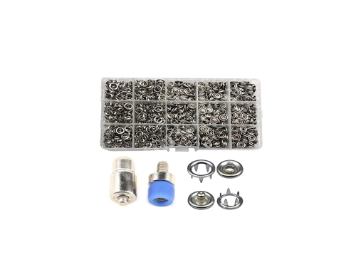 Kit complet de pose de rivets en métal de 10,5 mm (200 ensembles) avec presse à main