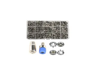 635 (200 Set) 10,5 mm Metall-Druckknöpfe und Aufbewahrungsbox