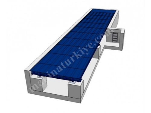 Vehicle Scale with Mobile Steel Platform (3x8 m) with a Capacity of 50-60 Tons