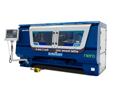 4 Axis 3 Unit CNC Wood Turning Machine - 0
