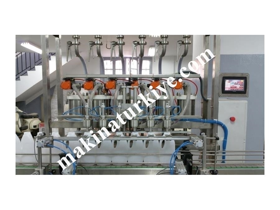 6 Nozullu Otomatik Sıvı Dolum Makinesi