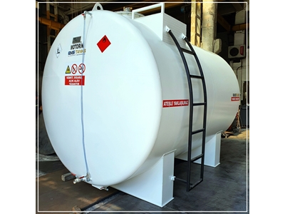 12000 Litre Tek Çidarlı Silindirik Dökme Yakıt Tankı  - 1