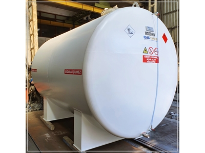 12000 Litre Tek Çidarlı Silindirik Dökme Yakıt Tankı  - 2
