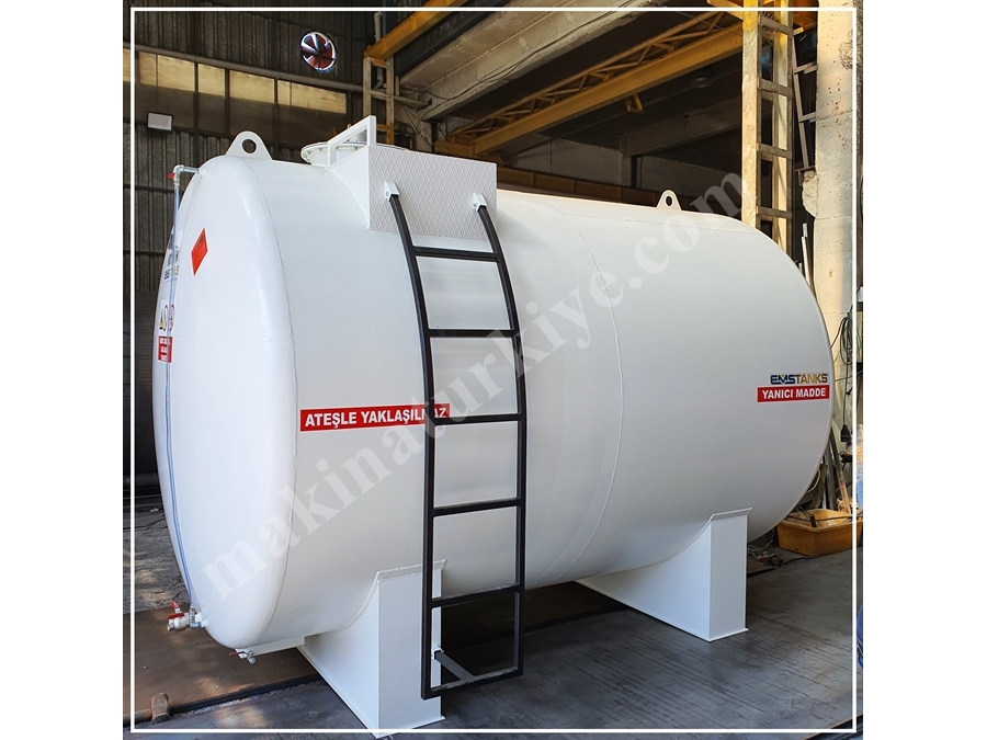 12000 Litre Tek Çidarlı Silindirik Dökme Yakıt Tankı 