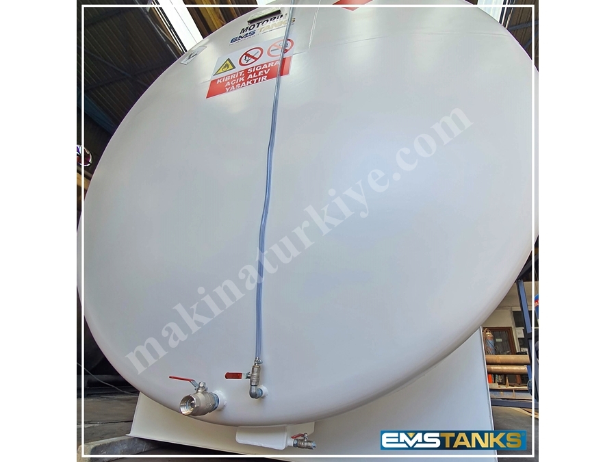 12000 Litre Tek Çidarlı Silindirik Dökme Yakıt Tankı 