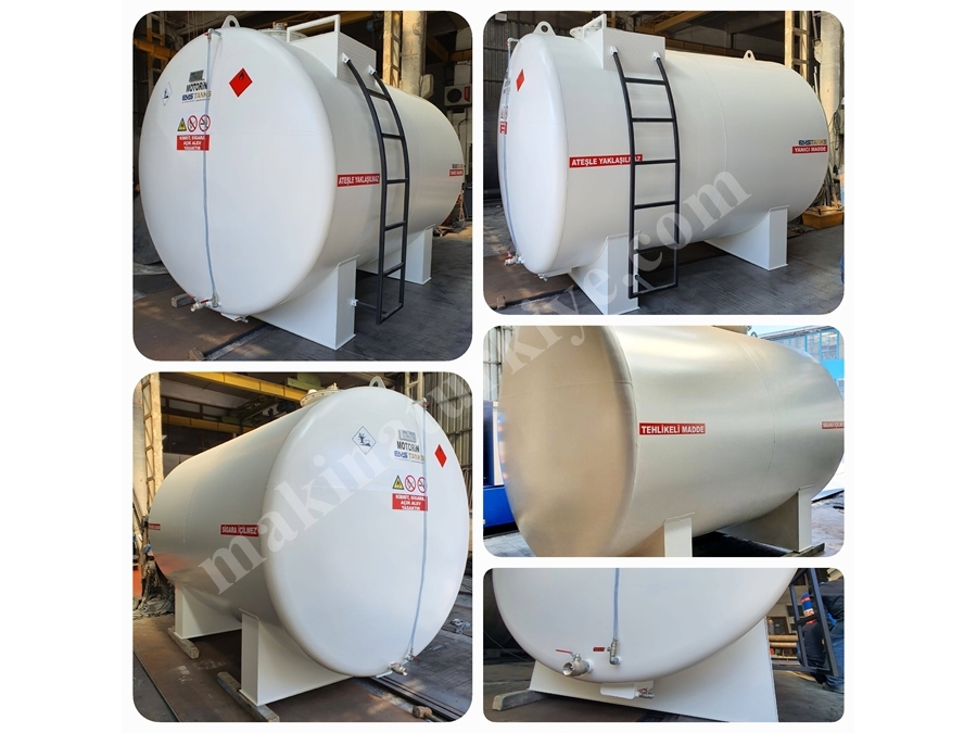 12000 Litre Tek Çidarlı Silindirik Dökme Yakıt Tankı 