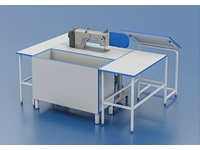 Modèle de machine à table avec couvercles droit et gauche