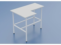 Table latérale en L de machine en PVC épais de 90X40 cm - 0