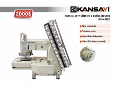 Burunlu 12 İğne Fx Lastik Kemer Makinası