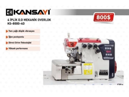 4 İplik Mekanik Overlok Makinası