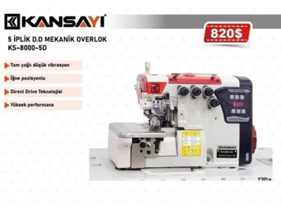 5 İplik Mekanik Overlok Makinası - 0