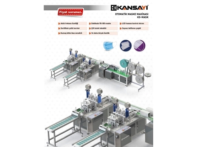90-100 Adet/Dk Otomatik Maske Makinası