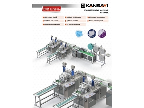90-100 Adet/Dk Otomatik Maske Makinası