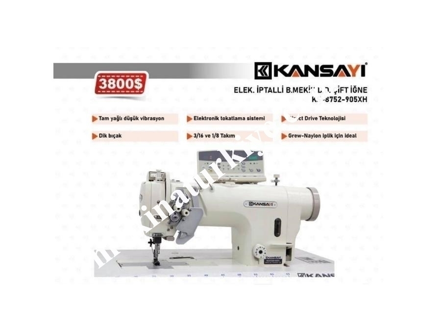 Elektronik İptalli Büyük Mekik Çift İğne Dikiş Makinası