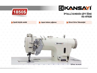 İptalli Büyük Mekik Çift İğne Dikiş Makinası - 0