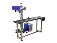 30W Förderband Metallgravur Desktop-Faser-Laserbeschriftungsmaschine - 0