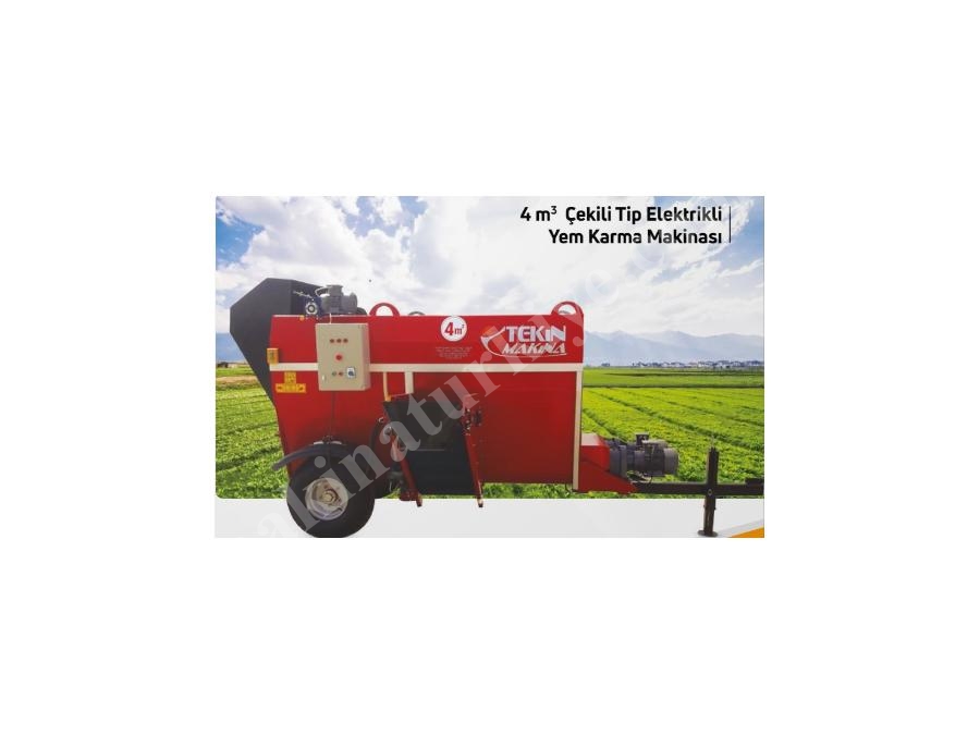 4 m3 Çekili Tip Elektrikli Yem Karma Makinası