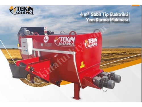 4 M3 Sabit Tip Elektrikli Yem Karma Makinası