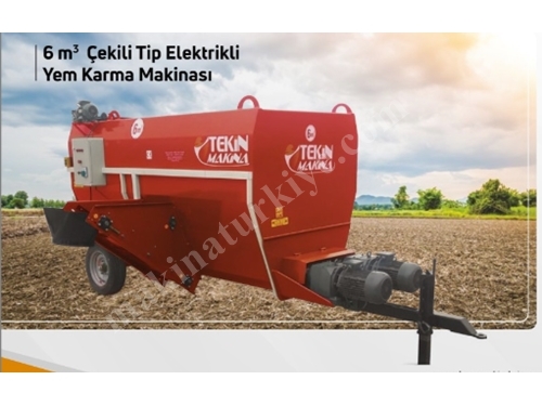 6 M3 Çekili Tip Elektrikli Yem Karma Makinası