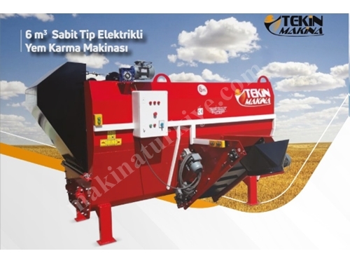 6 M3 Sabit Tip Elektrikli Yem Karma Makinası