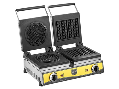 Çiftli Kare Çiçek Model Elektrikli Waffle Makinası - 0