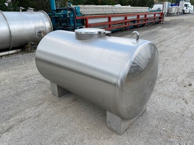Réservoir de stockage en acier inoxydable de qualité 304, 1000 litres, 1,5 mm (horizontal) - 3