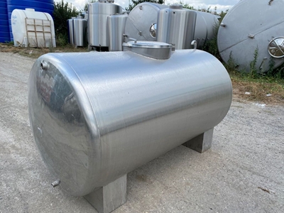 Réservoir de stockage en acier inoxydable de qualité 304, 1000 litres, 1,5 mm (horizontal) - 2