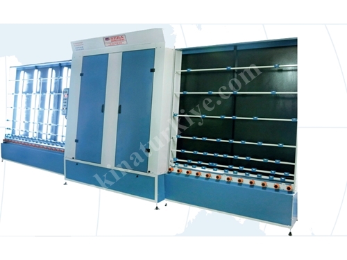 Vertikale Glaswaschmaschine mit 2000 Teilen/4 Bürstenrolle und Prozess