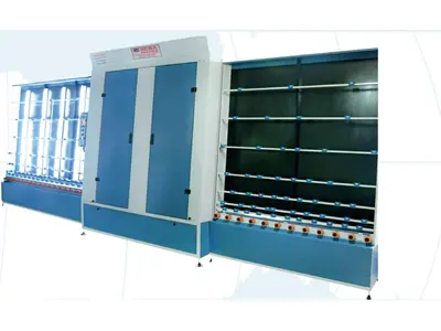 Vertikale Glaswaschmaschine mit 1700 Teilen/6 Bürstenrolle und Prozess