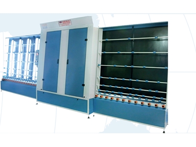 1500'Lük/4 Brush Roller Process Vertical Glass Washing Machine - 0