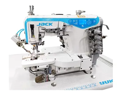 Air Thread Trimming Automatic Chain Stitch Machine with Cutter from Left
