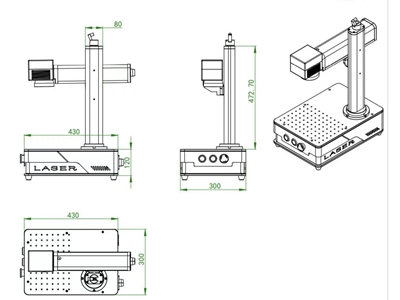 Masaüstü Fiber Lazer Markalama Makinası 20 Watt  - 3