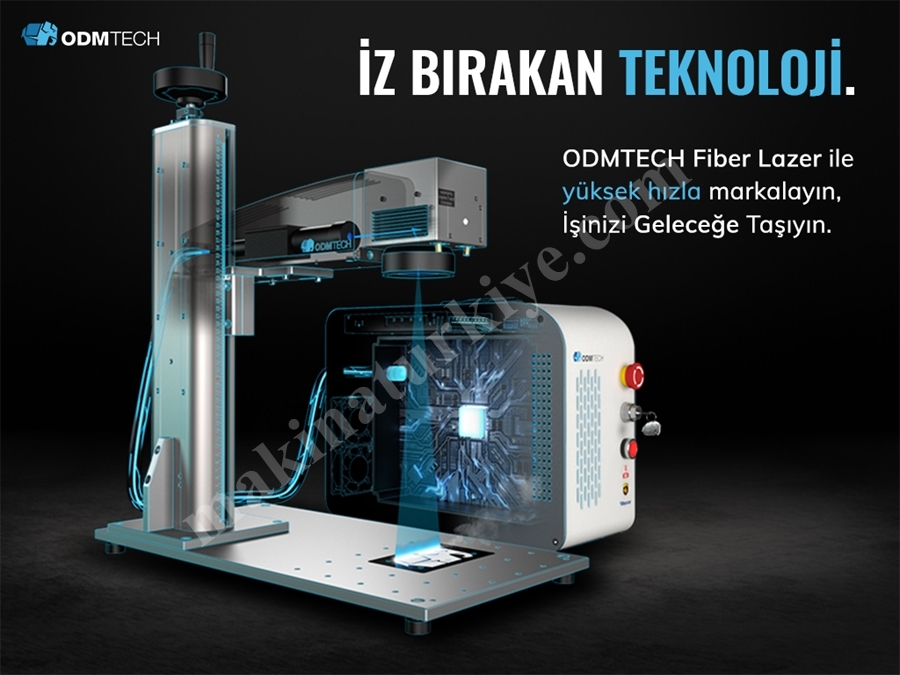 Fiber Lazer Markalama Makinası İş İstasyonu 110mmx110mm 
