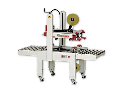 Yarı Otomatik Koli Bantlama Makinesi 12 Koli / Dakika Alt Üst Kayışlı 