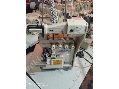 Juki 6700 Lastik Vericili 4 İplik Overlok Makinası