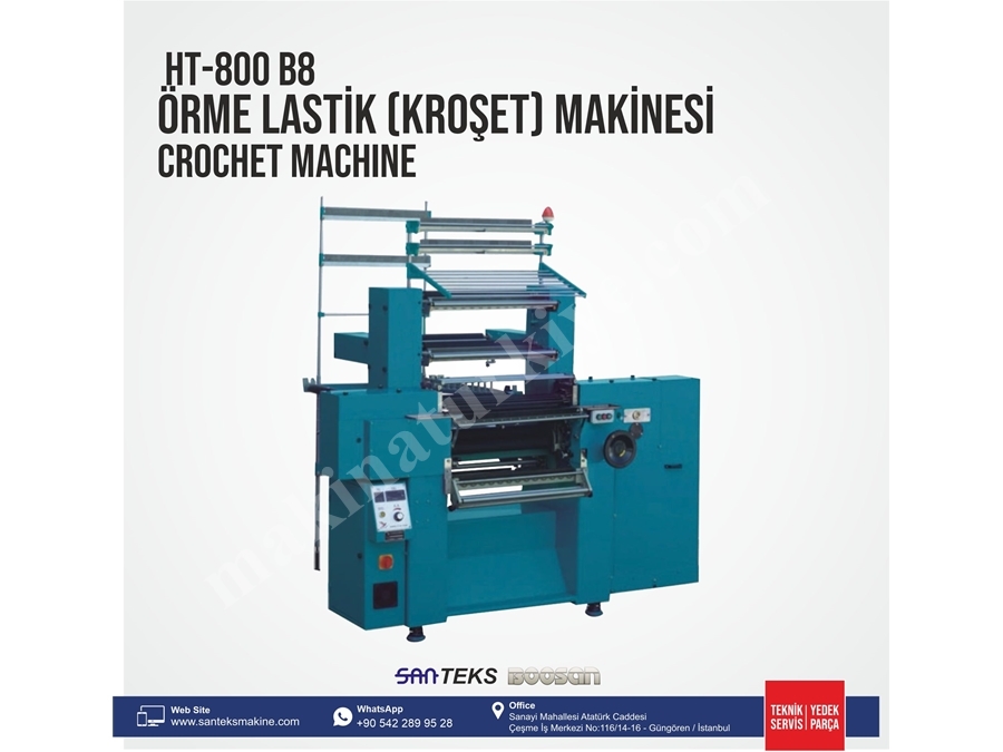 HT-800 B8 Örme Lastik (Kroşet) Makinesi 