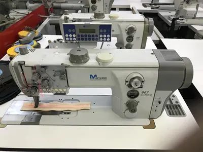 867 190020 70 M TYPE İp Kesmeli Otomatik Çift Papuç Deri Makinesi