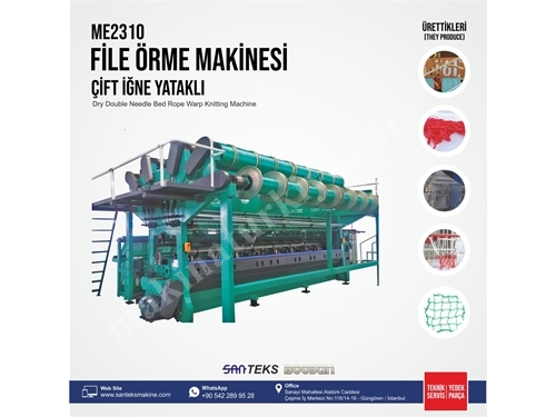 ME2310 Çift İğne Yataklı File Örme Makinesi